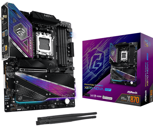 ASRock X870 NOVA WIFI ATX Motherboard for AMD AM5 CPUs