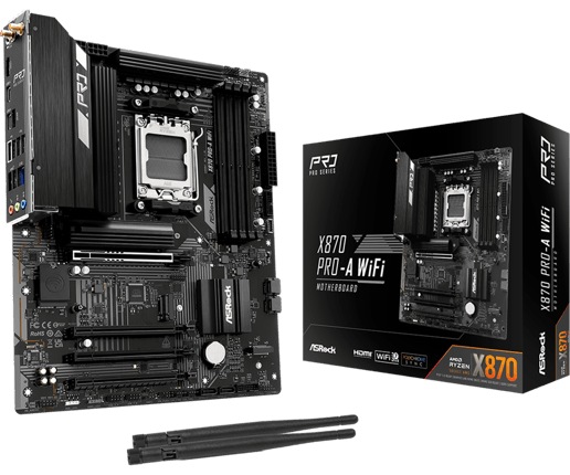 ASRock X870 PRO-A WIFI ATX Motherboard for AMD AM5 CPUs