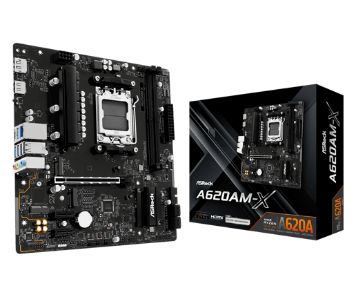 ASRock A620AM-X mATX Motherboard for AMD AM5 CPUs