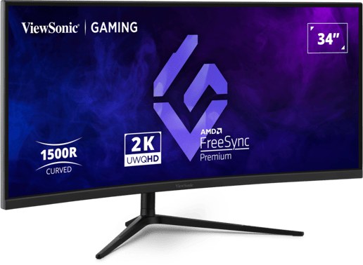 ViewSonic VX3418C-2K 34" Monitor, 180Hz, 1ms, HDMI, DP