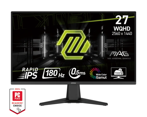 MSI MAG 275QF X32 27" 1440p (QHD) Gaming Monitor - Rapid IPS, 180Hz, 0.5ms, HDMI