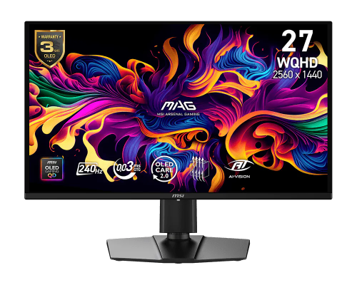 MSI MAG 274QP QD-OLED X24 26.5" 1440p (QHD) Gaming Monitor - QD-OLED, 240Hz, DP