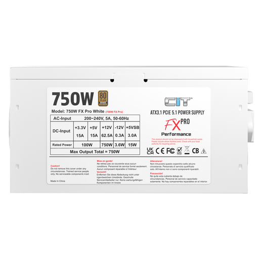 750W CiT CIT 750W FX PROW 80 Plus Bronze PSU