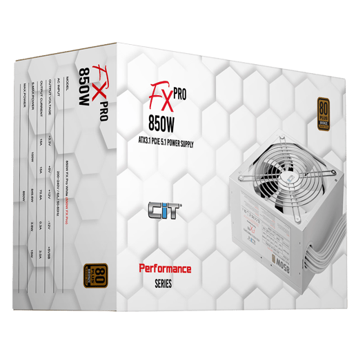 850W HIS PSUCIT850FXWHT 80 Plus Bronze PSU