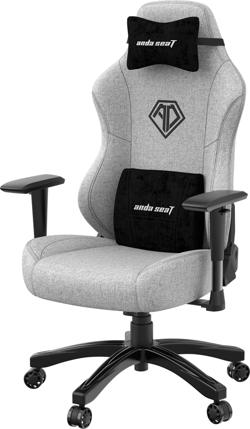 AndaSeat Phantom 3 Premium Fabric Gaming Chair - Ash Grey