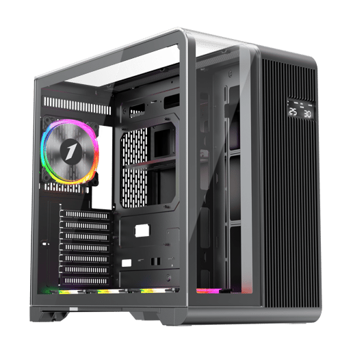 1st Player RT7 RGB Mid Tower Gaming Case - Black 