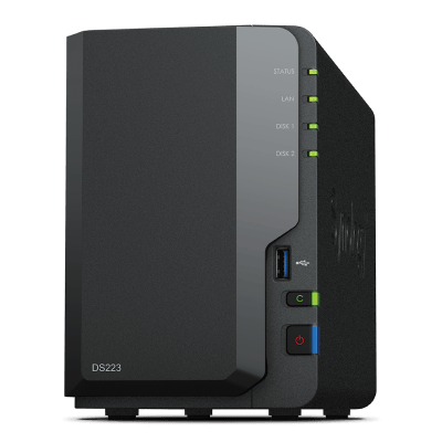 Synology DiskStation DS223 2-Bay Desktop NAS Enclosure