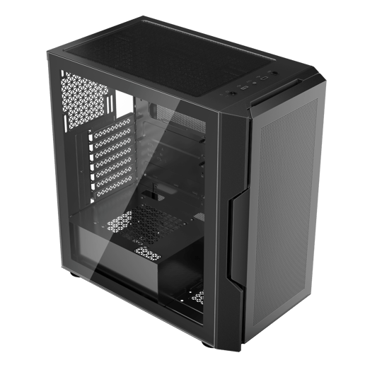 1st Player T7-P Mid Tower Gaming Case - Black 
