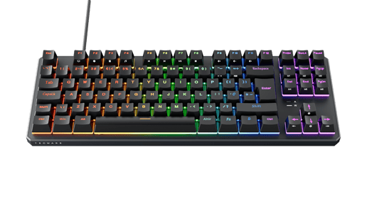 Tecware Phantom+ RGB Mechanical Keyboard in Black with Wraith Red Switches