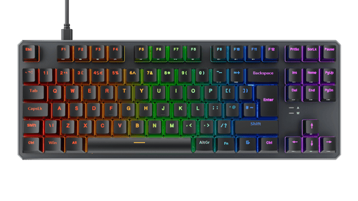 Tecware Phantom+ RGB Mechanical Keyboard in Black with Wraith Red Switches
