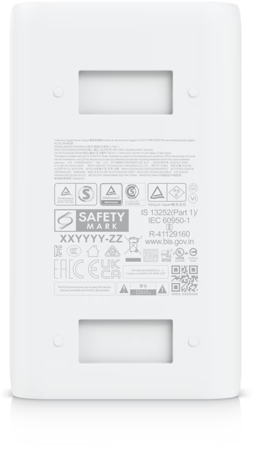 Ubiquiti UniFi U-PoE++ 802.3bt 60W POE Injector Adapter