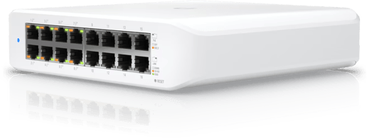 Ubiquiti Networks USW-Lite-16-PoE 16-Port Gigabit PoE+ Mini Switch 