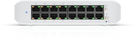 Ubiquiti Networks USW-Lite-16-PoE 16-Port Gigabit PoE+ Mini Switch 