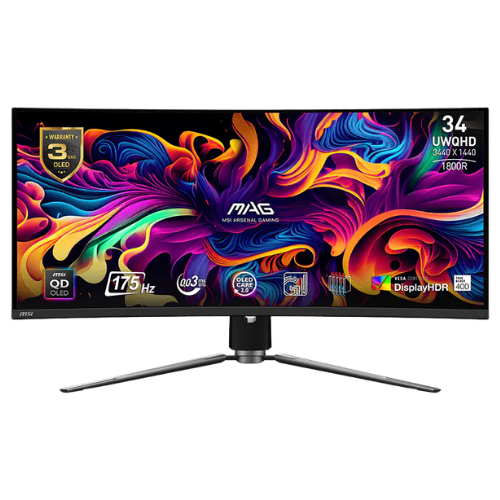 MSI MPG 341CQPX QD-OLED 34" Curved Gaming Monitor - QD-OLED, 240Hz, 0.03ms, HDMI