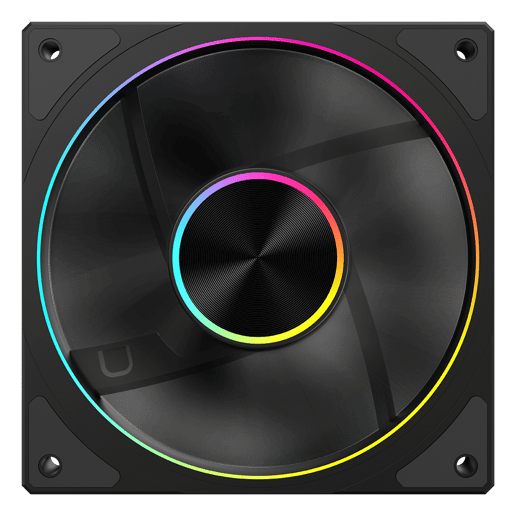 Powercool Airflow Reverse 120mm ARGB Black 4-Pin PWM PC Cooling Fan