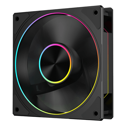 Powercool Airflow Reverse 120mm ARGB Black 4-Pin PWM PC Cooling Fan