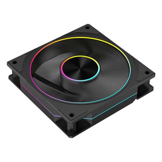 Powercool Airflow Reverse 120mm ARGB Black 4-Pin PWM PC Cooling Fan