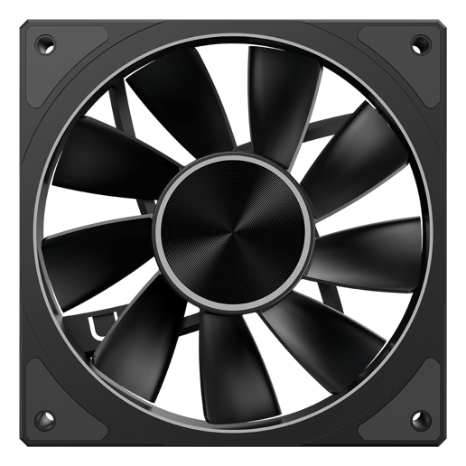 Powercool Airflow Reverse 120mm ARGB Black 4-Pin PWM PC Cooling Fan