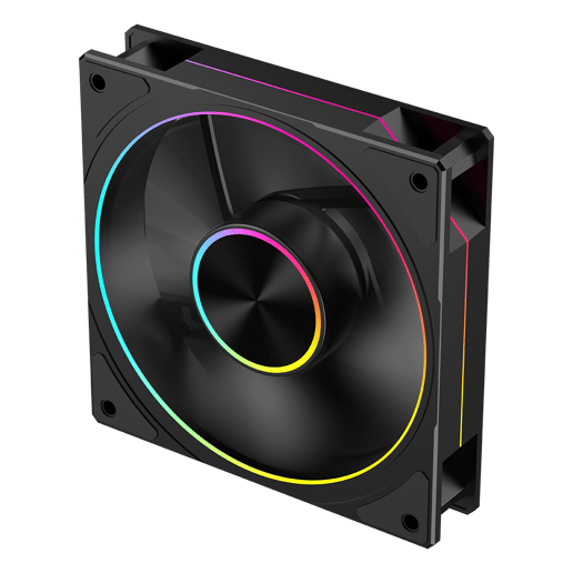 Powercool Airflow 120mm ARGB Black 4-Pin PWM PC Cooling Fan