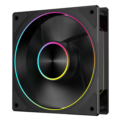 Powercool Airflow 120mm ARGB Black 4-Pin PWM PC Cooling Fan