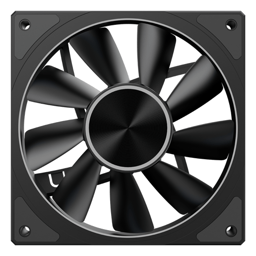 Powercool Airflow 120mm ARGB Black 4-Pin PWM PC Cooling Fan