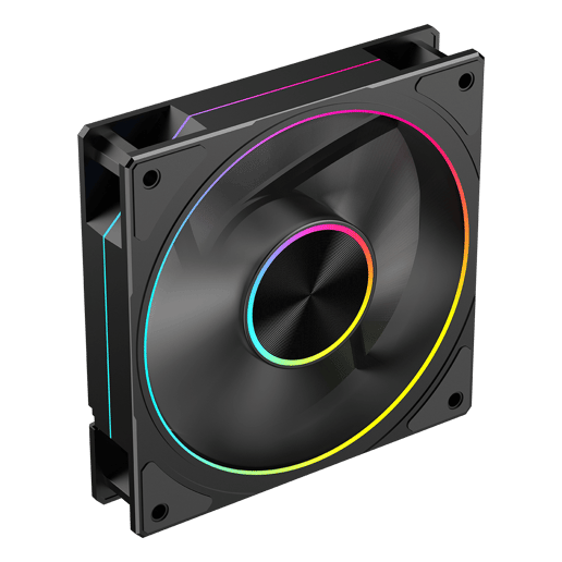 Powercool Airflow 120mm ARGB Black 4-Pin PWM PC Cooling Fan