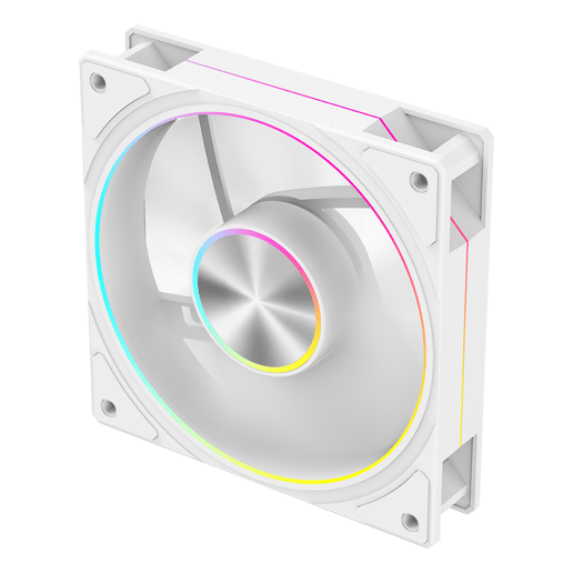 Powercool Airflow 120mm ARGB White 4-Pin PWM PC Cooling Fan