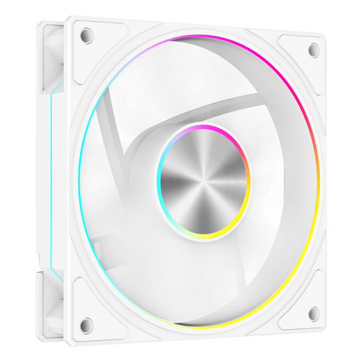 Powercool Airflow 120mm ARGB White 4-Pin PWM PC Cooling Fan