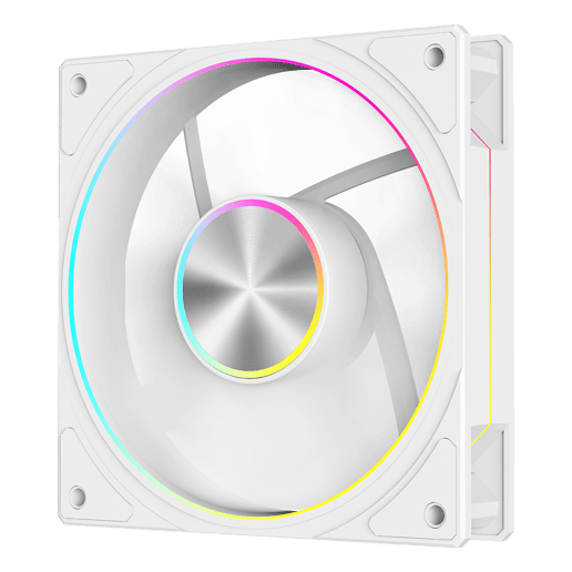 Powercool Airflow 120mm ARGB White 4-Pin PWM PC Cooling Fan