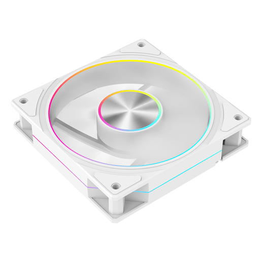 Powercool Airflow 120mm ARGB White 4-Pin PWM PC Cooling Fan