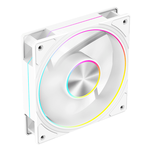 Powercool Airflow 120mm ARGB White 4-Pin PWM PC Cooling Fan