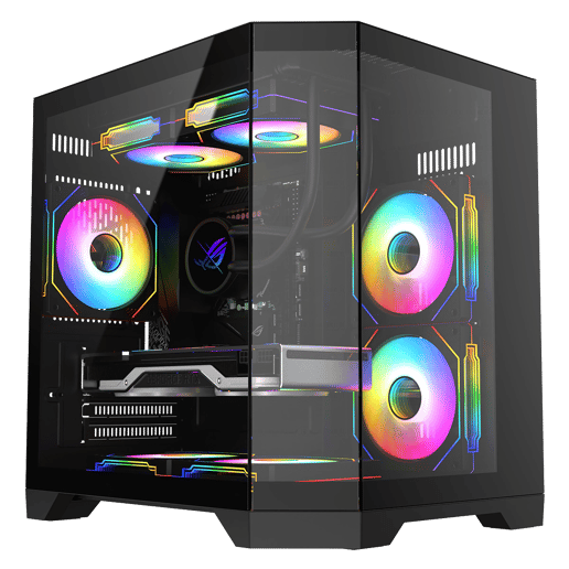 CiT DS240 Micro Tower Gaming Case - Black 