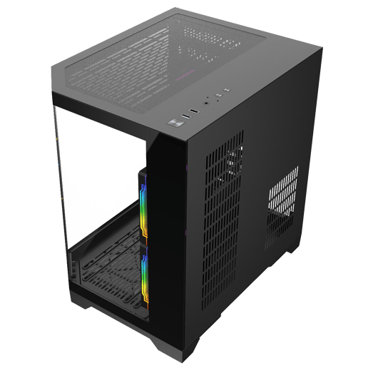 CiT DS240 Micro Tower Gaming Case - Black 