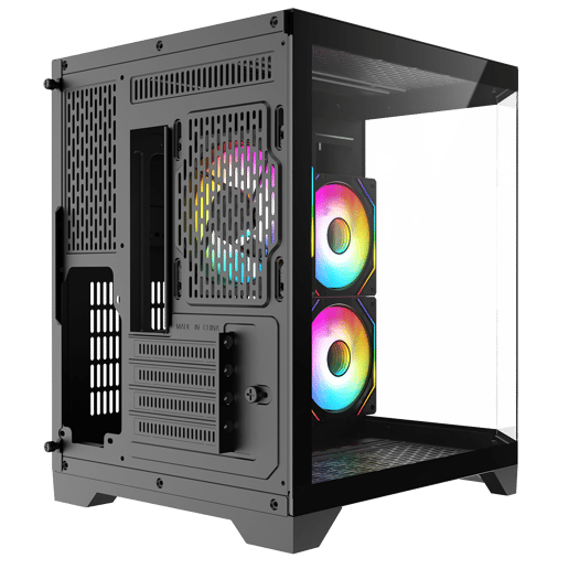 CiT DS240 Micro Tower Gaming Case - Black 