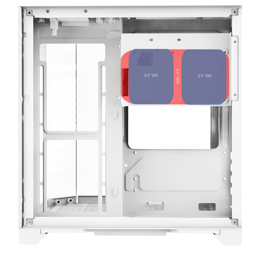CiT DS240 Micro Tower Gaming Case - White 