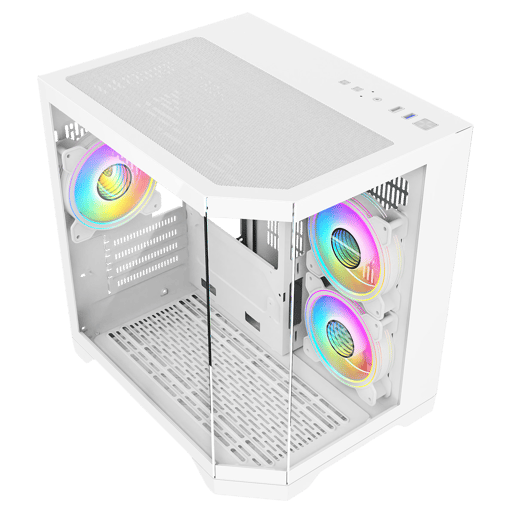 CiT DS240 Micro Tower Gaming Case - White 