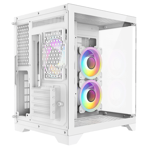 CiT DS240 Micro Tower Gaming Case - White 