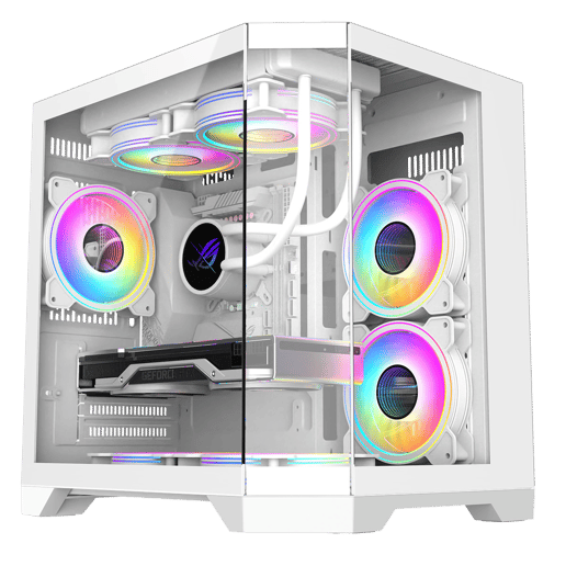CiT DS240 Micro Tower Gaming Case - White 