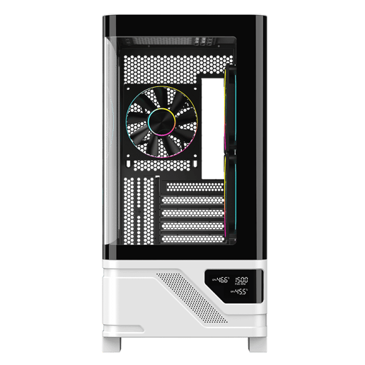 Powercool PC-ARCTIC-WHT Micro Tower Gaming Case - Black/White 