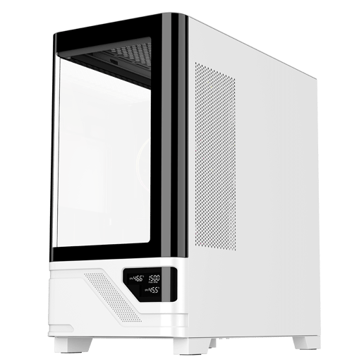 Powercool PC-ARCTIC-WHT Micro Tower Gaming Case - Black/White 