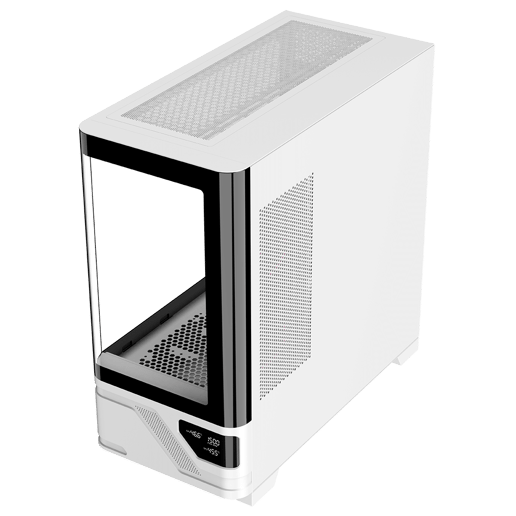 Powercool PC-ARCTIC-WHT Micro Tower Gaming Case - Black/White 