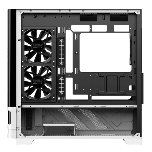 Powercool PC-ARCTIC-WHT Micro Tower Gaming Case - Black/White 
