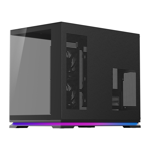 Powercool Aurora Mid Tower Gaming Case - Black 