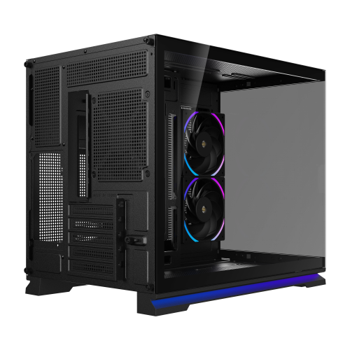 Powercool Aurora Mid Tower Gaming Case - Black 