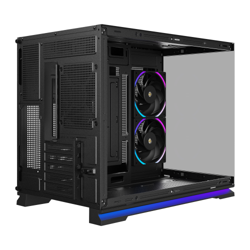 Powercool Aurora Mid Tower Gaming Case - Black 