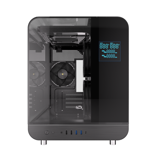 Powercool Aviator Black Micro ATX Gaming Case 3 x PWM Fans