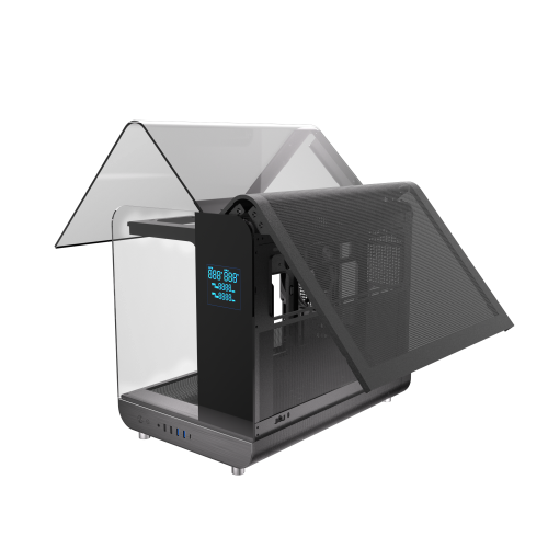 Powercool Aviator Black Micro ATX Gaming Case 3 x PWM Fans