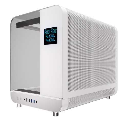 Powercool Aviator White Micro ATX Gaming Case 3 x PWM Fans