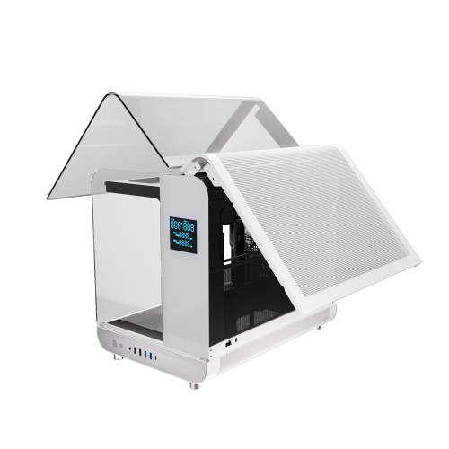Powercool Aviator White Micro ATX Gaming Case 3 x PWM Fans