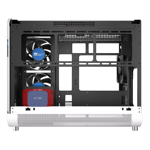 Powercool Aviator White Micro ATX Gaming Case 3 x PWM Fans